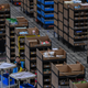 Employees put products in shelves which are then moved by robots in the warehouse of Cainiao Smart Logistics Network, the logistics affiliate of e-commerce giant Alibaba, in Wuxi, China’s eastern Jiangsu province.